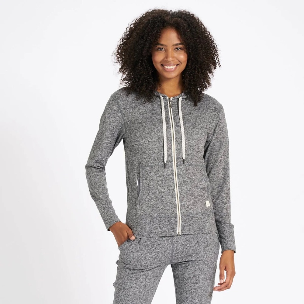 Vuori Heathered Gray Women's Halo Performance Hoodie